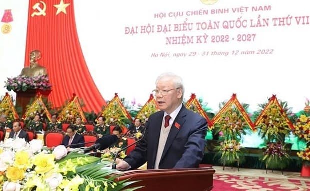 Party General Secretary Nguyen Phu Trong thanks veterans for contributions to the nation