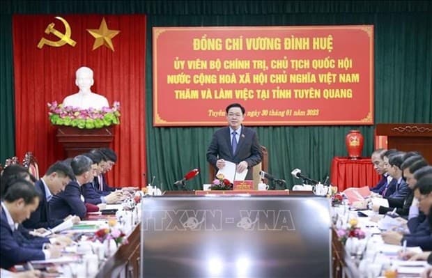 NA Chairman discusses development suggestions with Tuyen Quang
