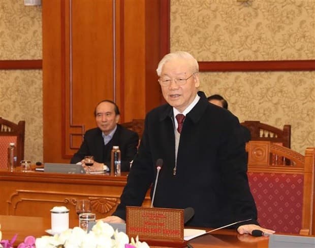 General Secretary Nguyen Phu Trong chairs meeting to look into major tasks ahead