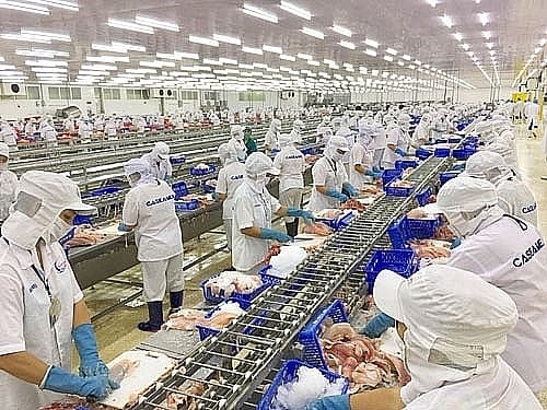 Seafood exports declined sharply in the first month of the year