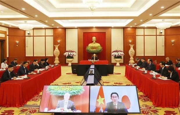 General Secretary held online talks with LDP President, Prime Minister of Japan