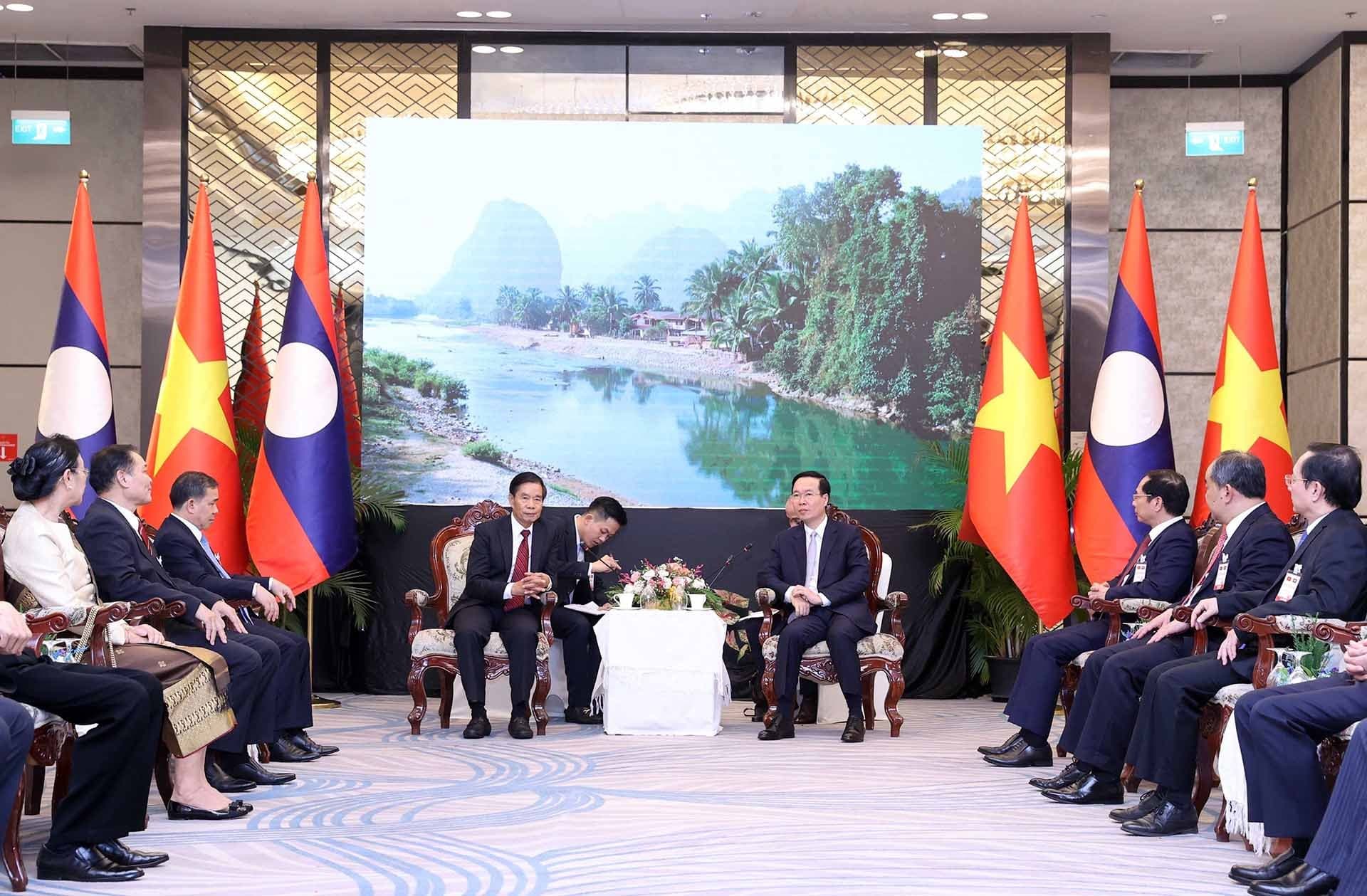 President delighted at growing special solidarity between Vietnam and Laos