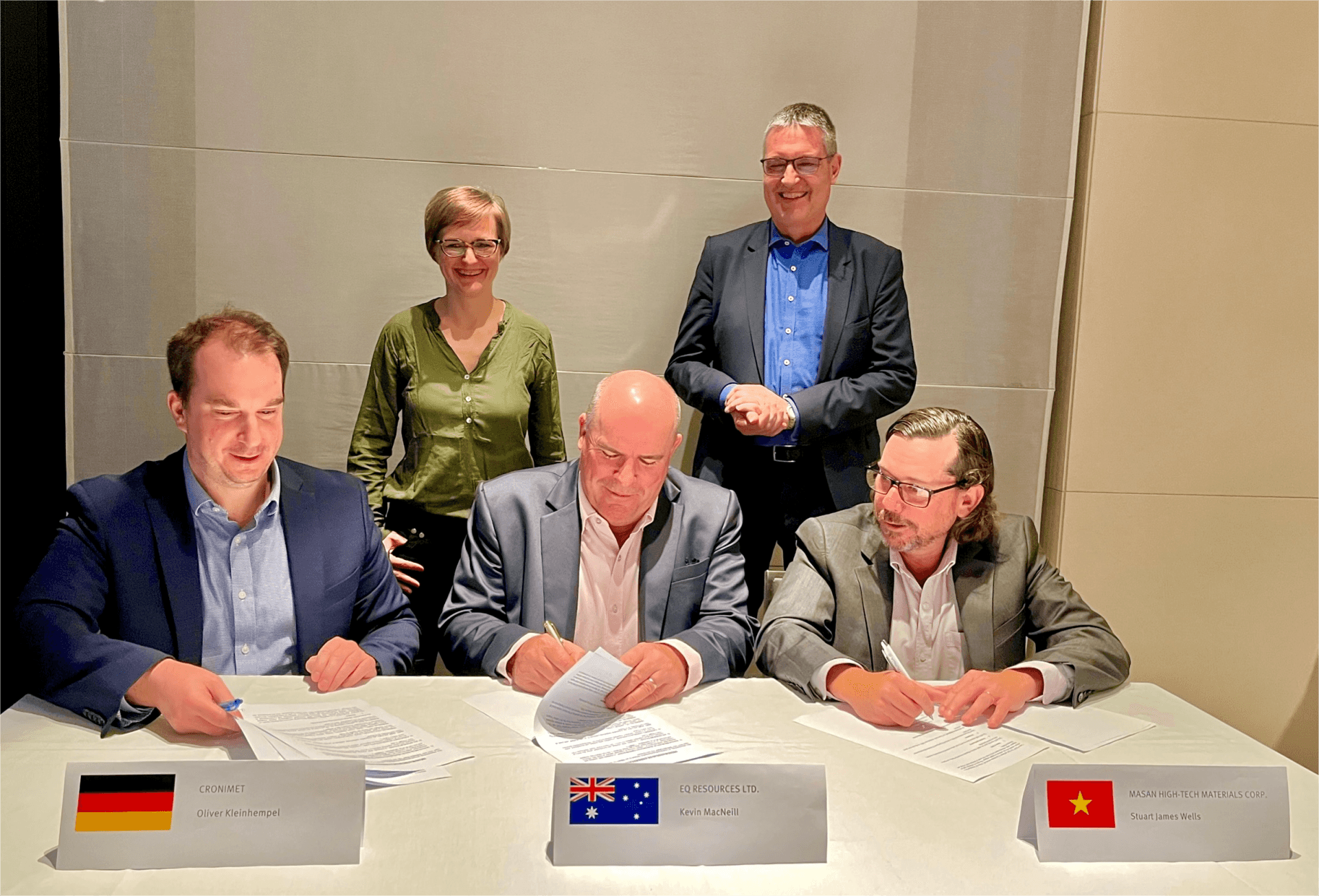 MHT signs MOU with EQR and Cronimet