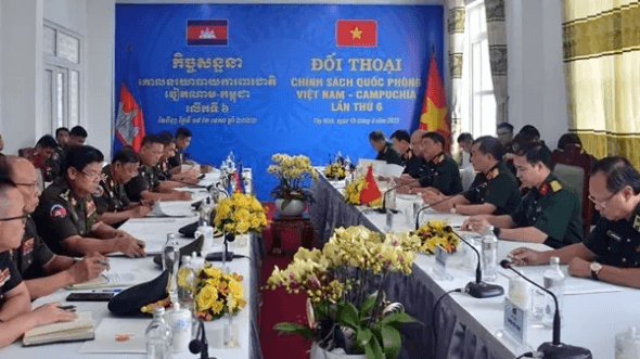 Vietnam - Cambodia Defence Policy Dialogue held at Moc Bai Border Gate