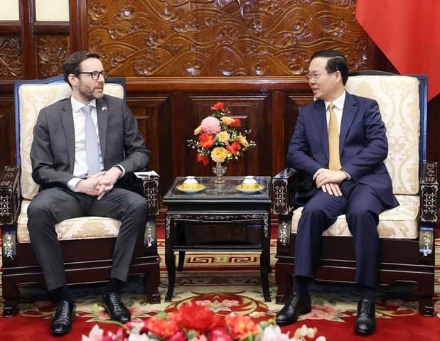 President Vo Van Thuong receives UK Ambassador to Vietnam Iain Frew