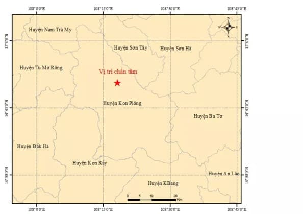 Four consecutive quakes hit Kon Tum district