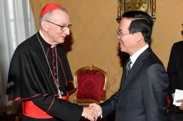President Vo Van Thuong meets Cardinal Pietro Parolin, Secretary of State of Vatican