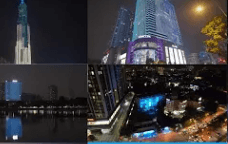 Buildings and landmarks in Vietnam are lighting up blue for children