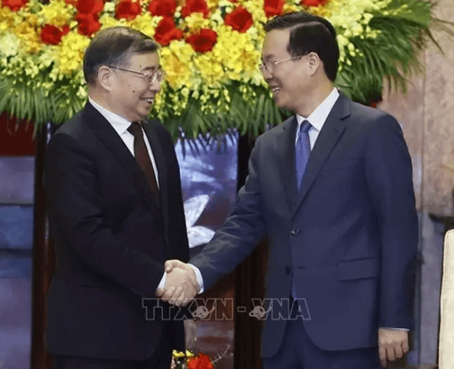 President Vo Van Thuong hosts Chinese Party official in Hanoi