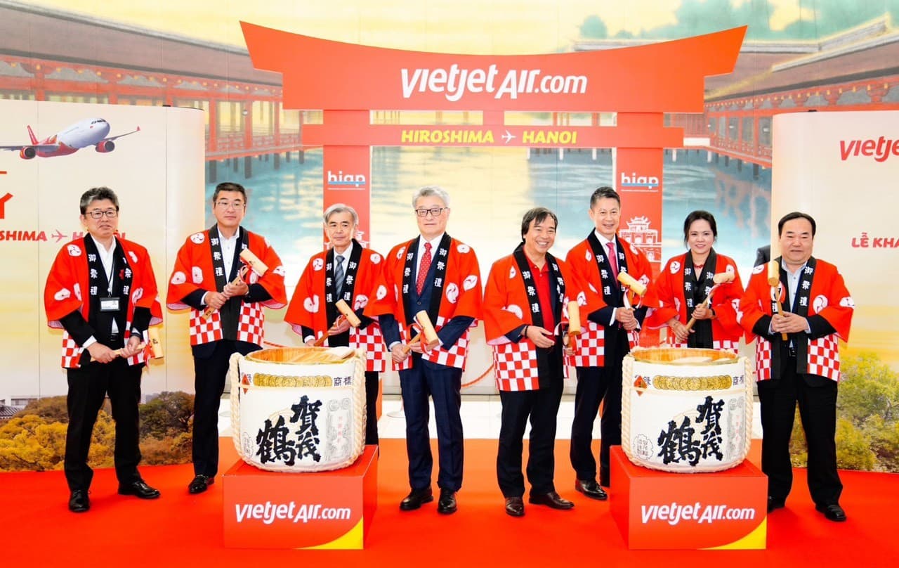 Vietjet launches its first direct route linking Hanoi, Hiroshima