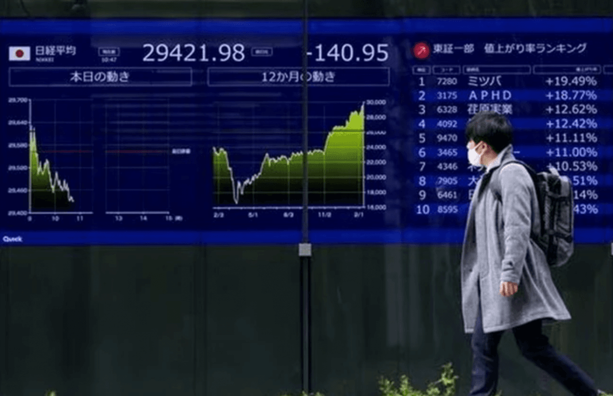 Asian shares are at their lowest in three weeks