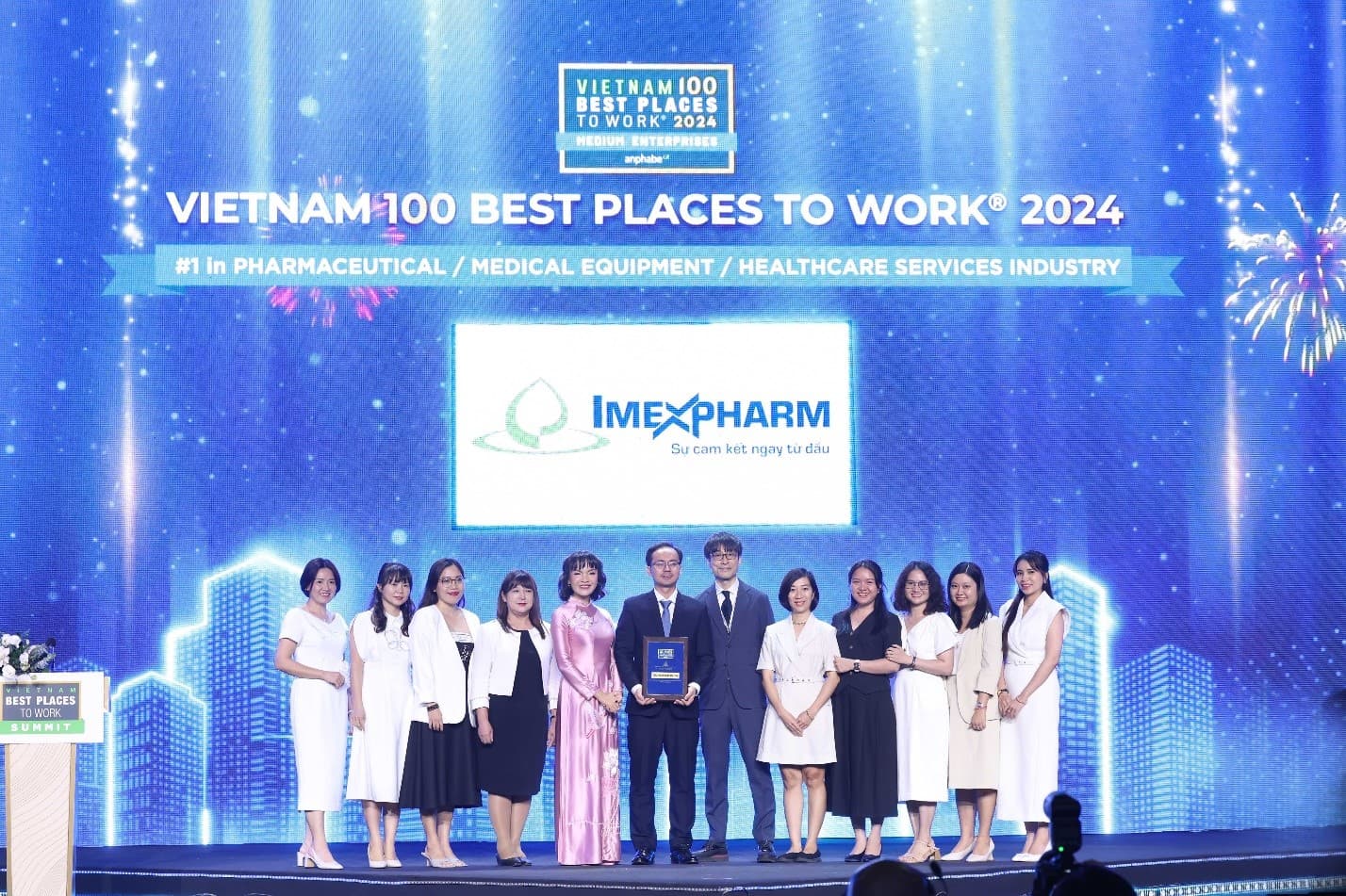 Imexpharm named top #1 best place to work in Vietnam, pharmaceutical sector 2024
