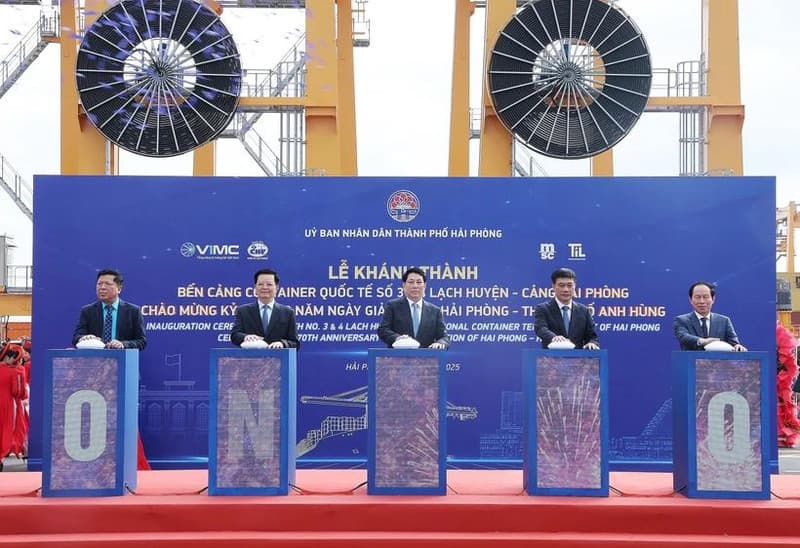 State President attends inauguration of international container terminals in Hai Phong