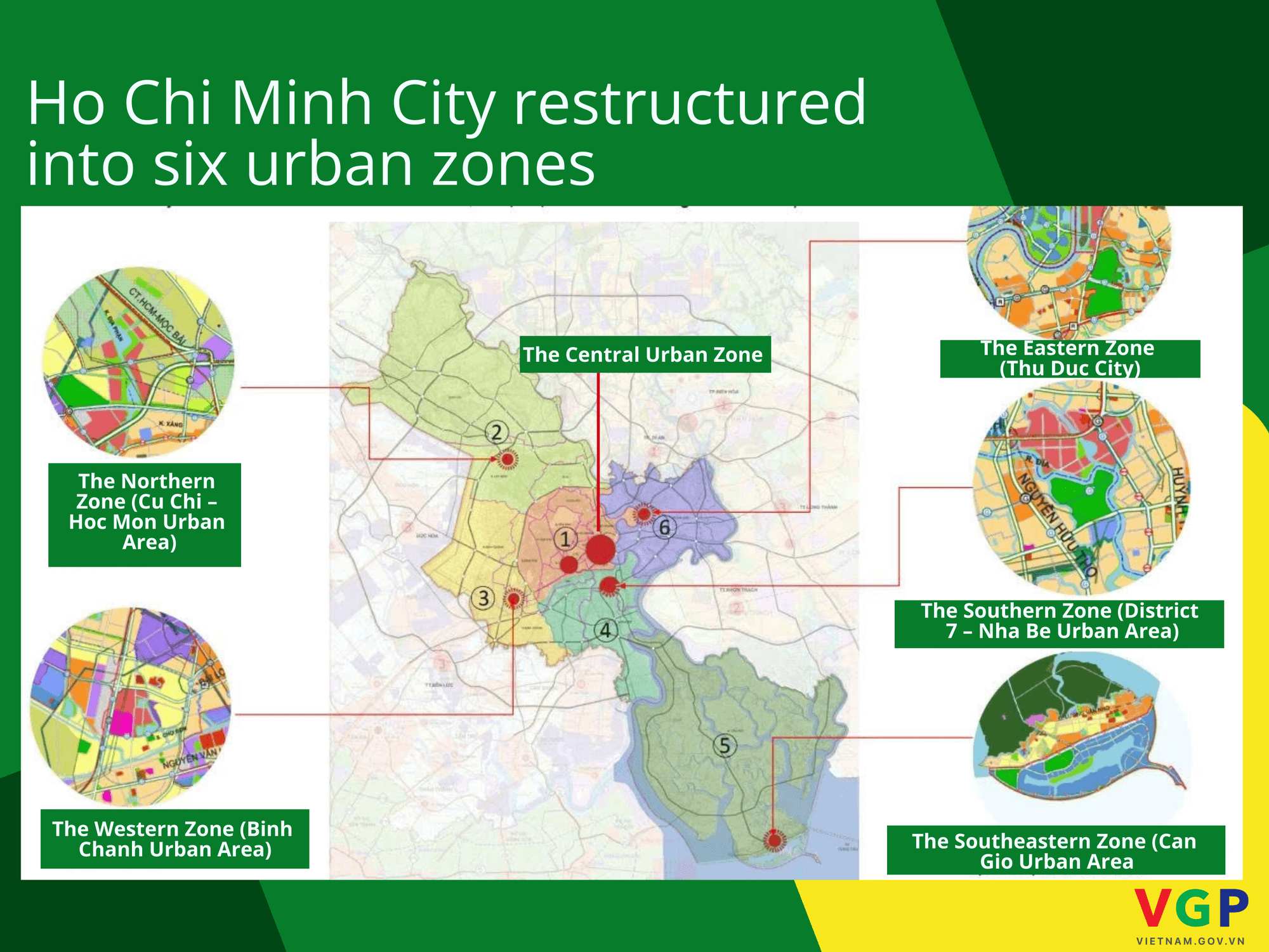 Ho Chi Minh City restructured into six urban zones