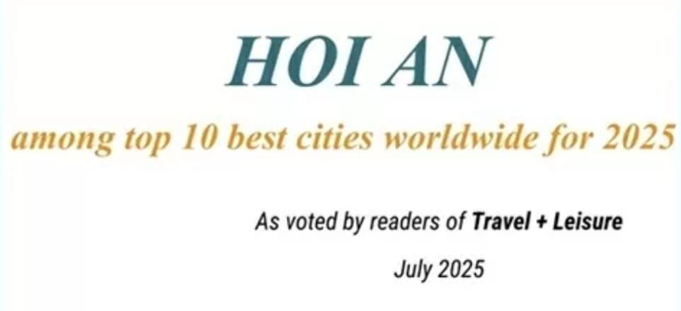 Hoi An ranks 6th among world’s best destinations for 2025