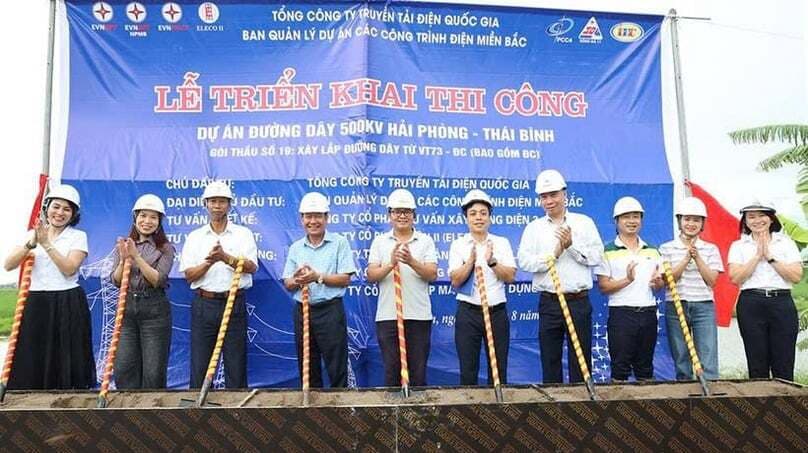 500kV Hai Phong-Thai Binh transmission line project breaks ground