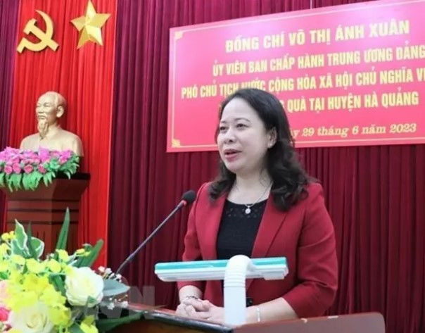 Vice President Vo Thi Anh Xuan visits northern border province Cao Bang